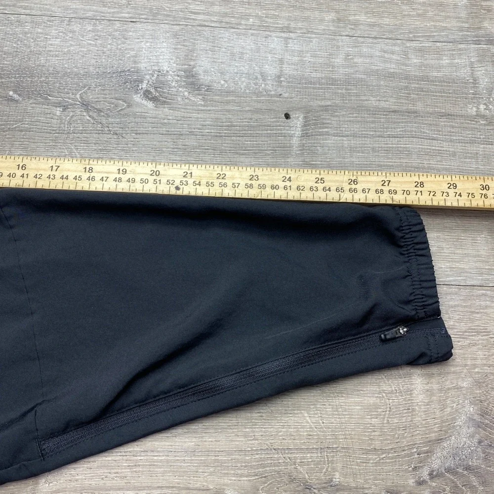 Nike‎ Dri-FIT Track Pants Mens Medium Black Polyester Joggers Ankle Zip Athletic